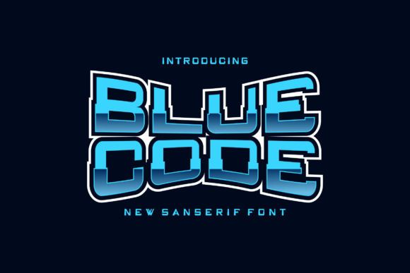 Bluecode Font: A Bold Display Typeface for Branding