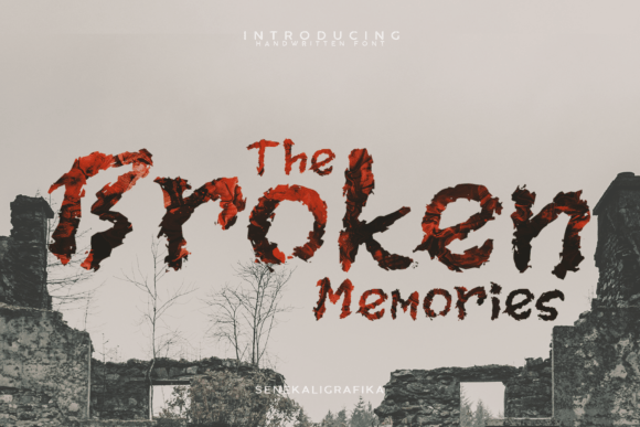 Broken Memories Font: Crafting with a Touch of Vintage Horror Charm