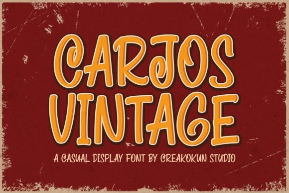Carjos Vintage Font: A Display Typeface for Editorial Mood