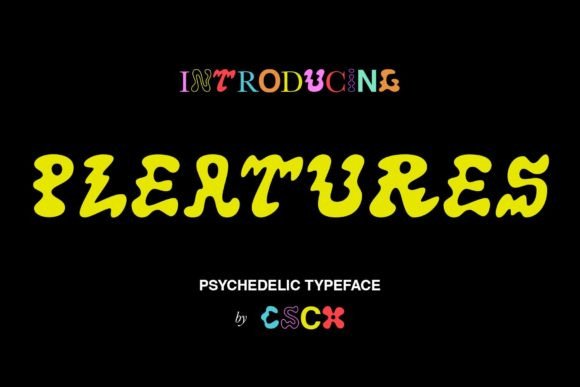 Pleatures Font: A Groovy Display Typeface for Editorial Design