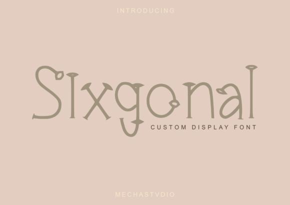 Sixgonal Font: A Display Typeface for Modern Branding